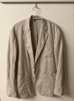 無印良品　リネン洗いざらしジャケット　サイズ：M　カラー：生成　美品