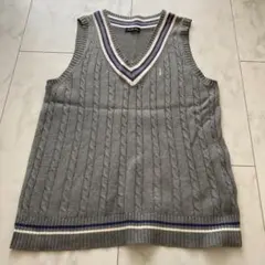 EAST BOY Venus ケーブル編み Vネック スクールベスト　11号