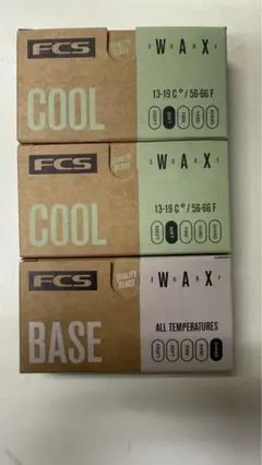FCS サーフィン ワックス クール×2 ベース1 surf wax 3個セット