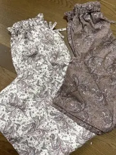 ガウチョパンツ ペイズリー おそろい プティマイン