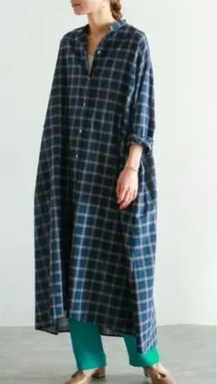 ノンブルアンぺール★チェック ロングシャツワンピース 未使用