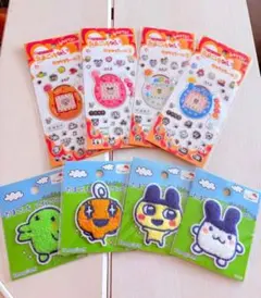 たまごっちキラキラシール3 パイルワッペン　まめっち　くちぱっち　セリア