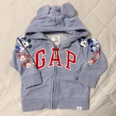 GAPミッキーマウス パーカーDisney ロゴ スウェットパーカー　サイズ80