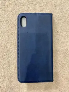 iPhone XS Max スマホケース 手帳型　紺　ネイビー マグネット式のサムネイル