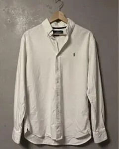 【定番】ラルフローレン オックスフォードシャツ 白 クラシックフィット L