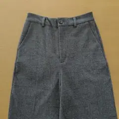 GU パンツ M チャコールグレー チェック