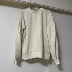 【美品】ホワイト　レース襟　ロンT トレーナー　長袖