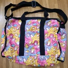 【なめこ柄】トートバッグとポーチの背tt