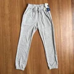 140cmグレー スエットパンツ 綿92%