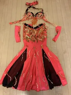 ベリーダンス衣装 9点セットアラビアン コスプレ ピンク ブルー 豪華9
