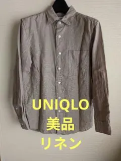 美品ユニクロ【UNIQLO】リネンシャツ(S)Mの方でも