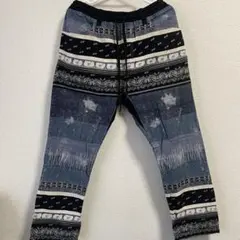 Iroquois エスニック柄　デニムパンツ　ウエストゴムのサムネイル