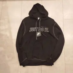 Nike JUST DO IT. ブラックパーカー M　 裏起毛