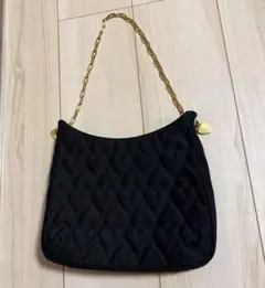 ほぼ未使用✨モスキーノ・レザー ハートキルト ショルダーバッグ斜め掛けのサムネイル
