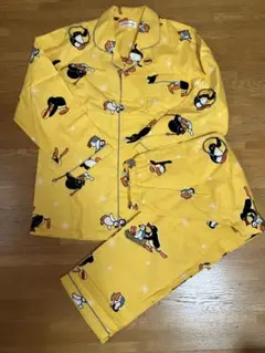 レア　未使用　ピングー　パジャマ　住友生命　非売品　黄色　上下セット　綿100
