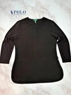 【POLO LAUREN】ラルフローレン ブラック 長袖トップス Lサイズ