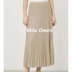 2024 定価13,970円　ミラオーウェン　プリーツスカート　ベージュ　春