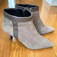 DIANA スエード素材 ショートブーツ サイドジップ付