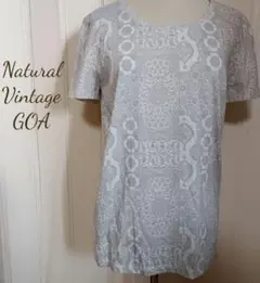 【タグ付】Natural Vintage GOA ゴア　天竺　半袖　Tシャツのサムネイル