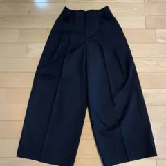 CLASSICAL ELF ウエスト調節ホック付き美脚タックワイドパンツ