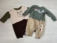 FILA、クマ柄　男の子ロンパース・カバーオール サイズ80