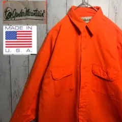 【実物オススメ品】ノームコア　長袖ワークシャツ　メンズS 蛍光オレンジUSA製