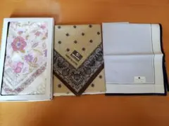 メンズ　レディース大判　ハンカチ　３枚セット