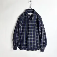 HAVERSACK ラウンドカラー ワークシャツ コットンフランネル チェック