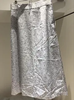 プロポーション　スカート　花柄　ブルー