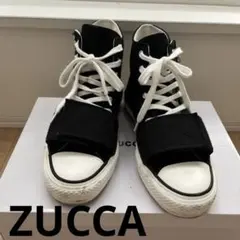 zucca 黒 ハイカットスニーカー ジッパー付き　サイズM！のサムネイル