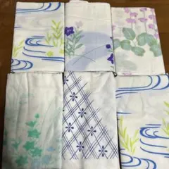 新品未使用　ガーゼ手ぬぐい　花柄など　6枚セット