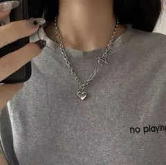 ま*ん様 【新品】 ハート型 チェーン ネックレス シルバー