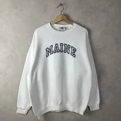 90s USA제 스웨트 XL 사이즈 화이트 화이트 칼리지 vintage