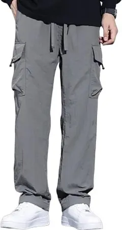 カーゴパンツ ワイド リラックスパンツ ワイドパンツ 秋服 男女兼用 Lサイズ
