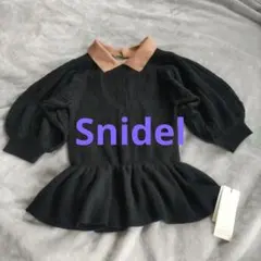 【新品・タグ付き】Snidel スナイデル パフスリーブニット ブラック