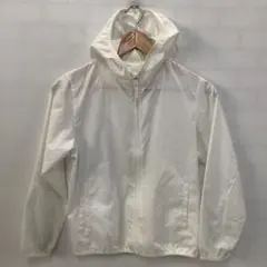 3.27◎A451C◎ユニクロ◎キッズ服◎ポケッタブルパーカー◎ホワイト