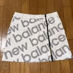 ニューバランスゴルフ 裏起毛ゴルフスカート 2 ジップスカート ロゴ総柄 秋冬