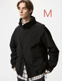 ユニクロ ウインドプルーフスタンドブルゾン Black M