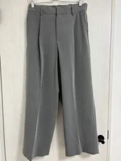 broken base タックワイドスラックス　グレー