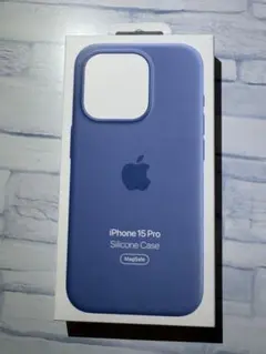 アップル純正 iPhone 15 Proシリコンケース ウインターブルー