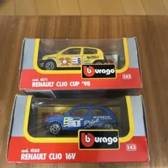 Burago ルノークリオ ミニカー 2台セットのサムネイル