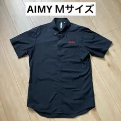 メンズ　AIMY 半袖　シャツ　トップス　ブラック　黒　シンプル　Ｍのサムネイル