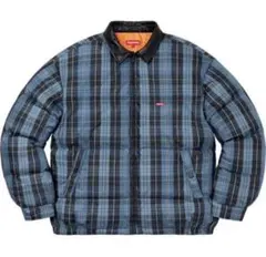 supreme leather collar puffy jacket