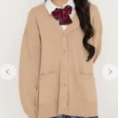 wego ウィゴー スクール キャメルベージュ ニット カーディガン セーター