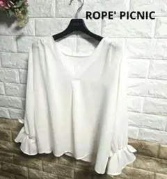 ROPE' PICNIC ホワイト Vネックシャツ