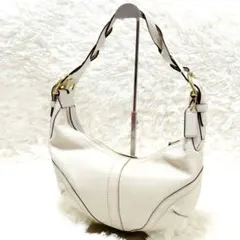 美品✨ COACH ホーボー ワンショルダーバッグ レザー ホワイト