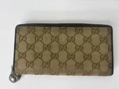 【まとめ売り相談可】GUCCI GGキャンバス 長財布 ベージュ/ブラウン