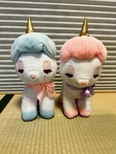ユニコーンぬいぐるみセット（水色・ピンク）