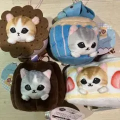 モフサンド mofusand 肉球じるしのスイーツにゃんマスコット4種類セット