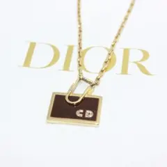 美品 Dior クリスチャンディオール CD ロゴ ゴールド ネックレス